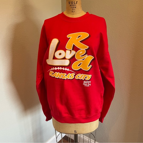 KC Chiefs- NWOT SZ M Red Sweater - Picture 1 of 4